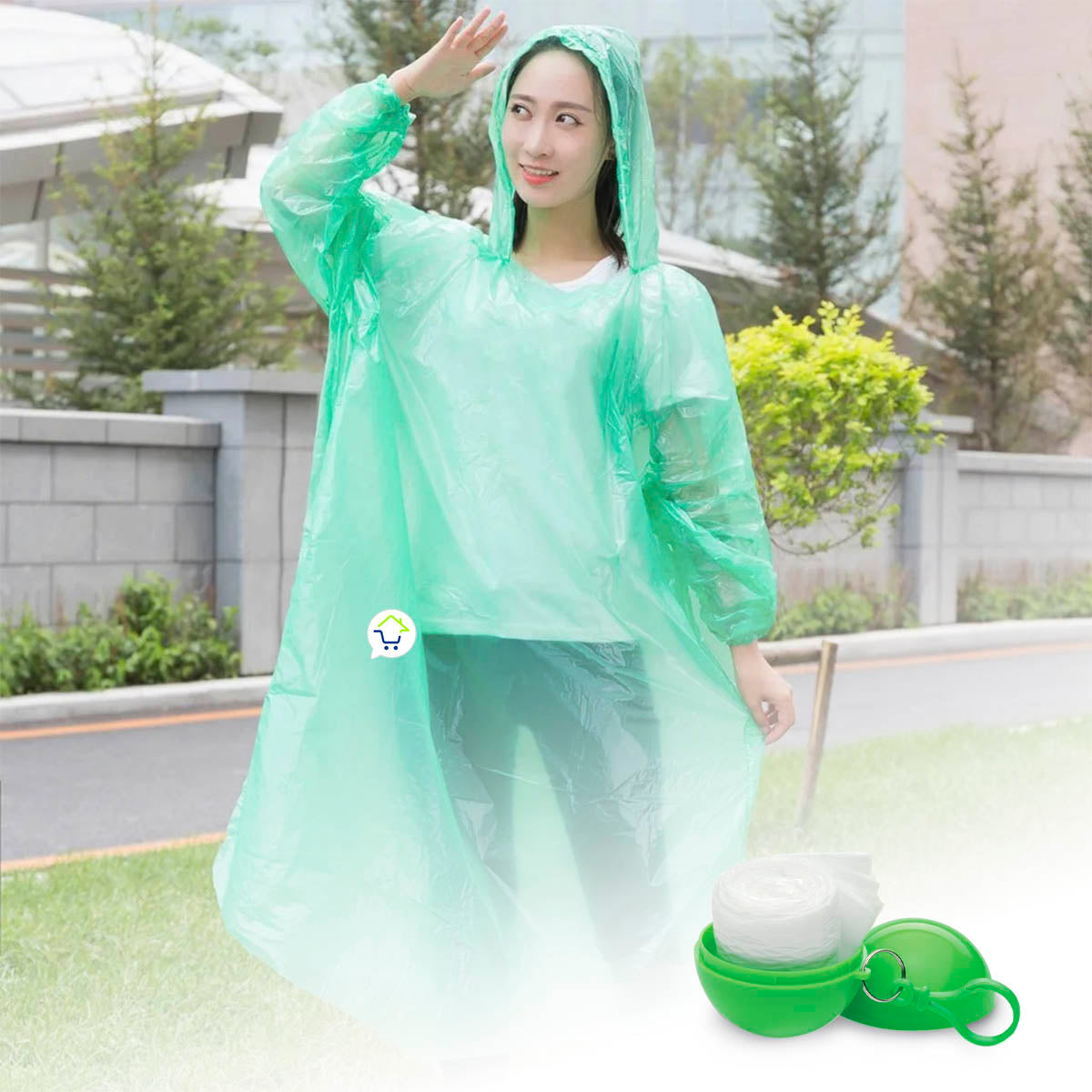 Impermeable Portátil con Estuche – Pack x3