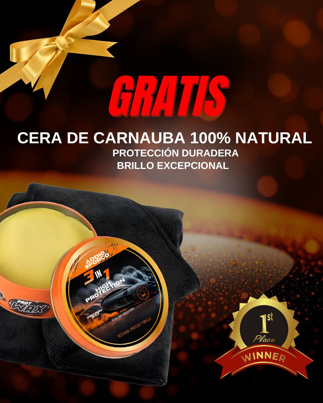 🔥 Combo Premium Wax + Gratis Cera Carnauba y paño  – Protección y Brillo Extremo 🔥