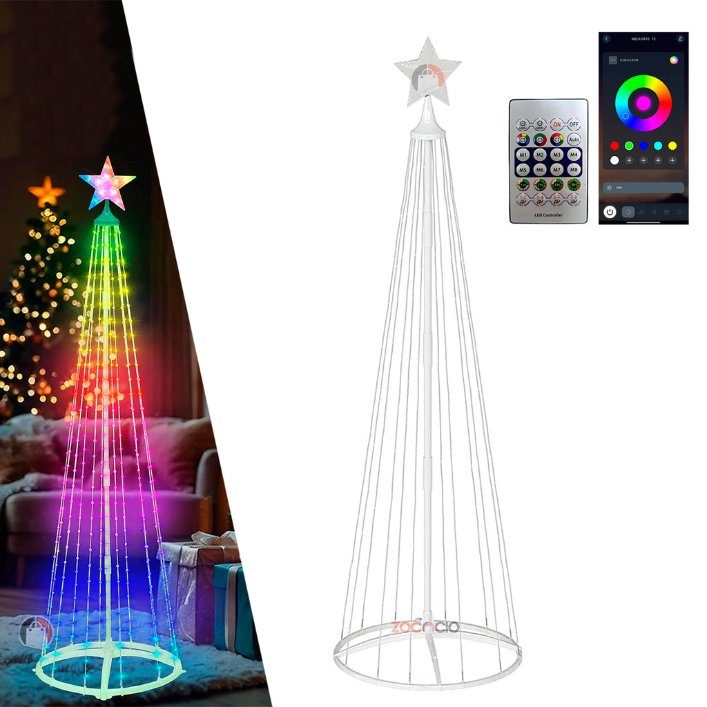 ÁRBOL DE NAVIDAD INTELIGENTE CON LUCES LED