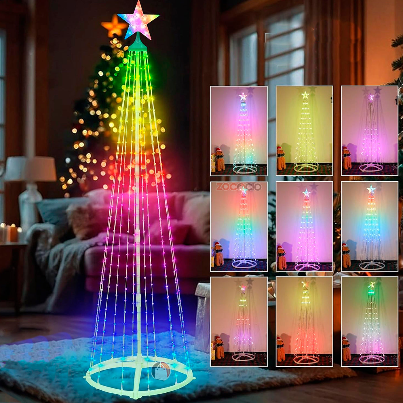 ÁRBOL DE NAVIDAD INTELIGENTE CON LUCES LED