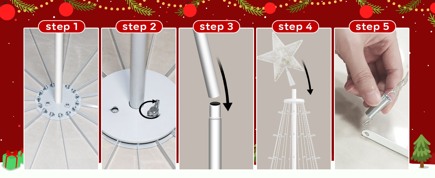 ÁRBOL DE NAVIDAD INTELIGENTE CON LUCES LED