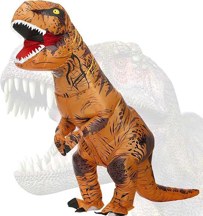 Disfraz Inflable de Dinosaurio T-Rex – ¡Sé la Estrella de la Fiesta!