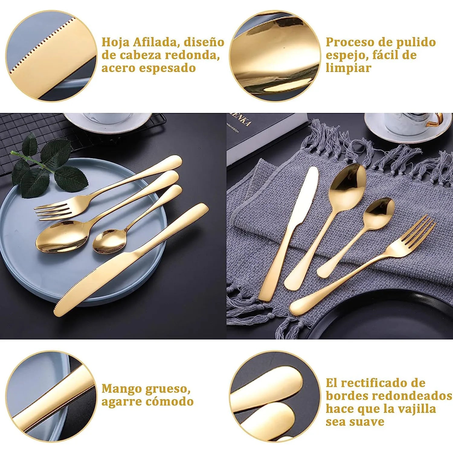 JUEGO DE CUBIERTOS DE LUJO 24 PIEZAS